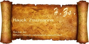 Hauck Zsuzsanna névjegykártya